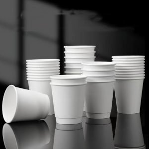 10oz double wall white paper cups