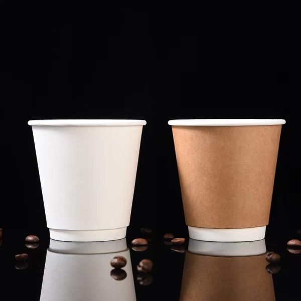 10oz double wall white paper cups