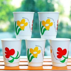 12oz double wall single use paper cups