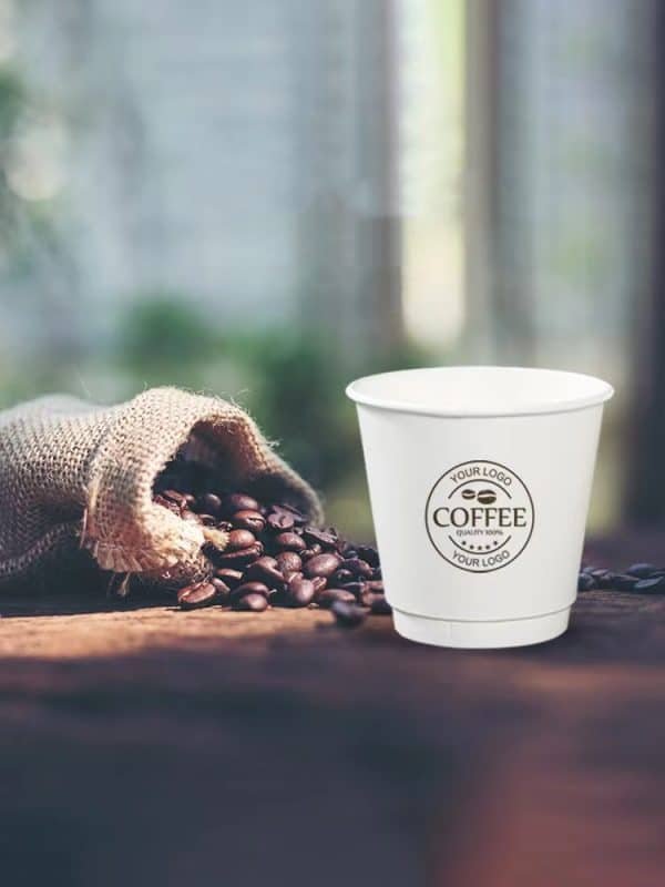 8oz double wall paper coffee cups