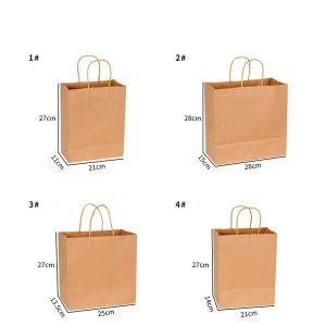kraft paper bags with handles 1#2#3#4#