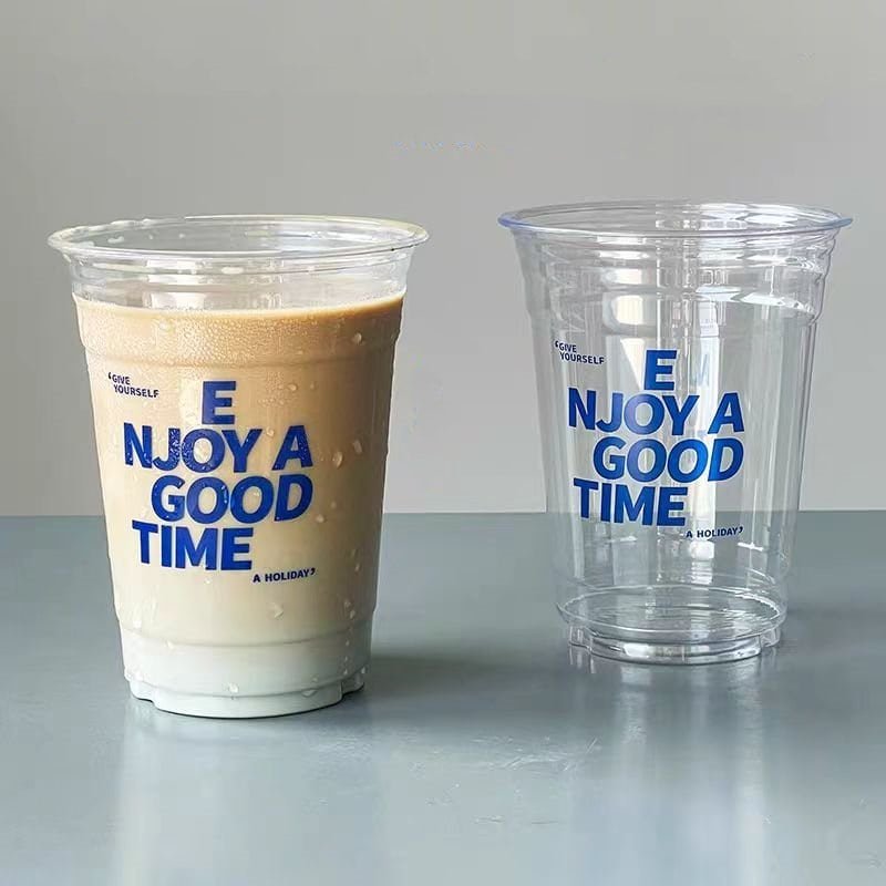 pet plastic cold cup custom printing