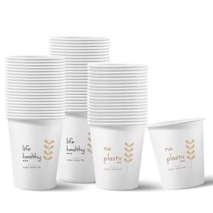 din flustix certificated plastic free water based paper cups