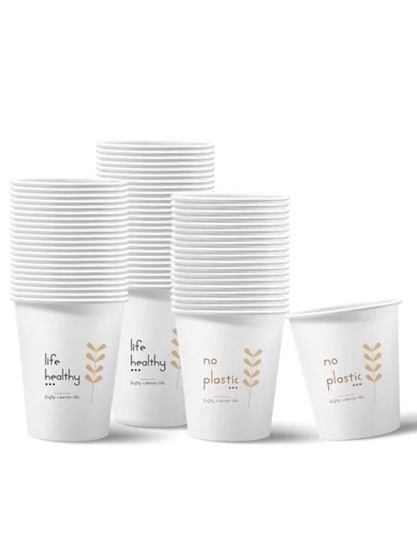 din flustix certificated plastic free water based paper cups