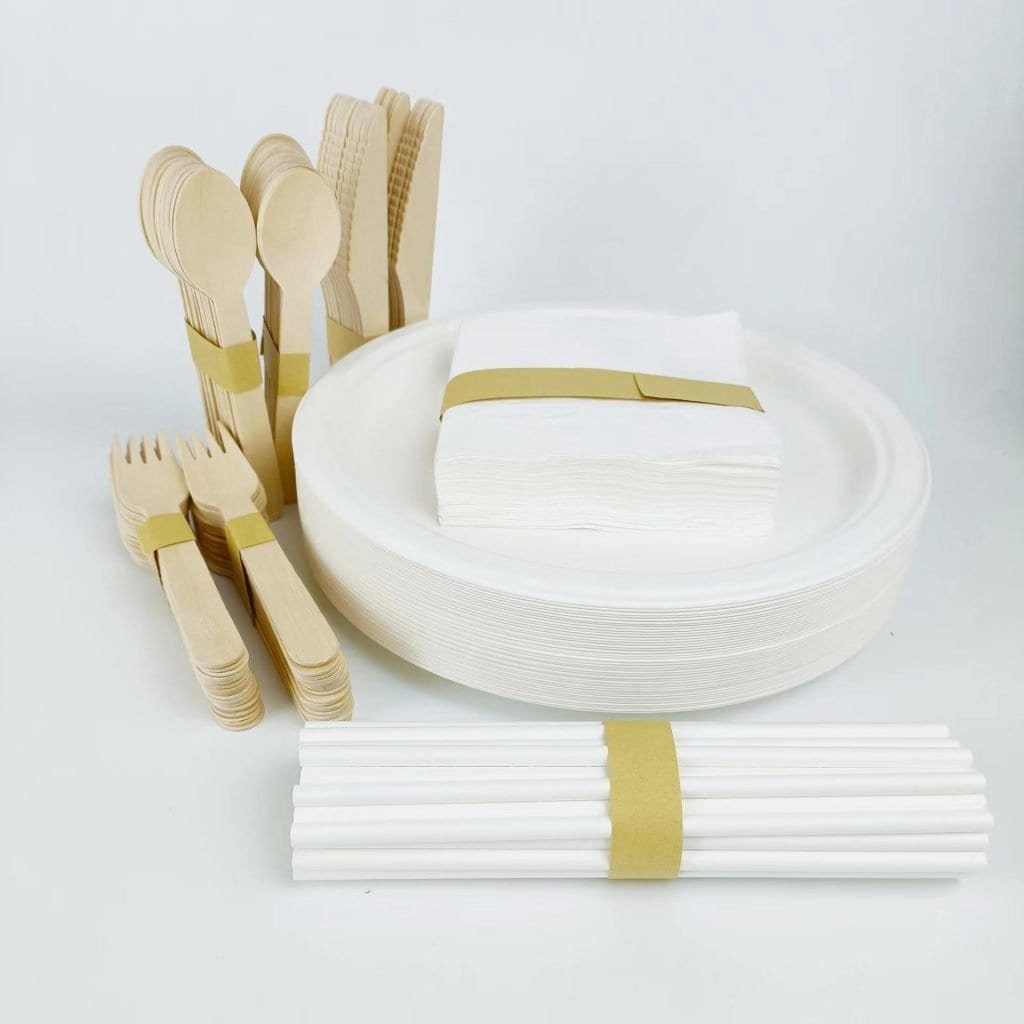 compostable party tableware sets