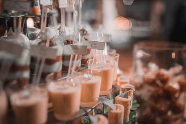 a closeup of sweets on display in a shop.