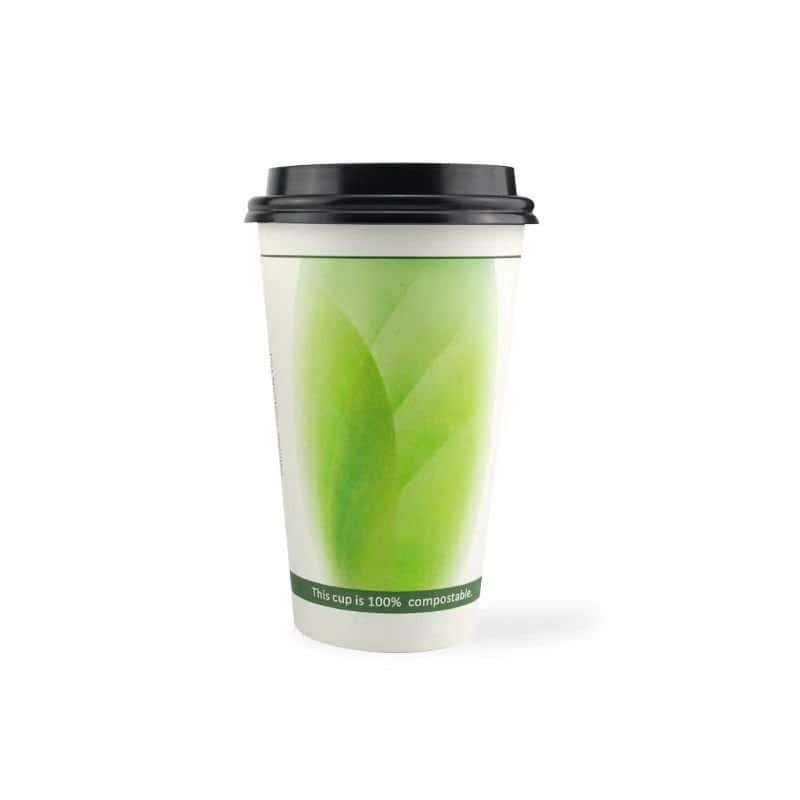 16oz single wall pla lined compostable paper cup