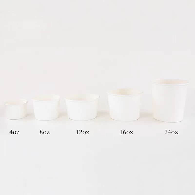4oz 8oz 12oz 16oz 24oz soup cup white